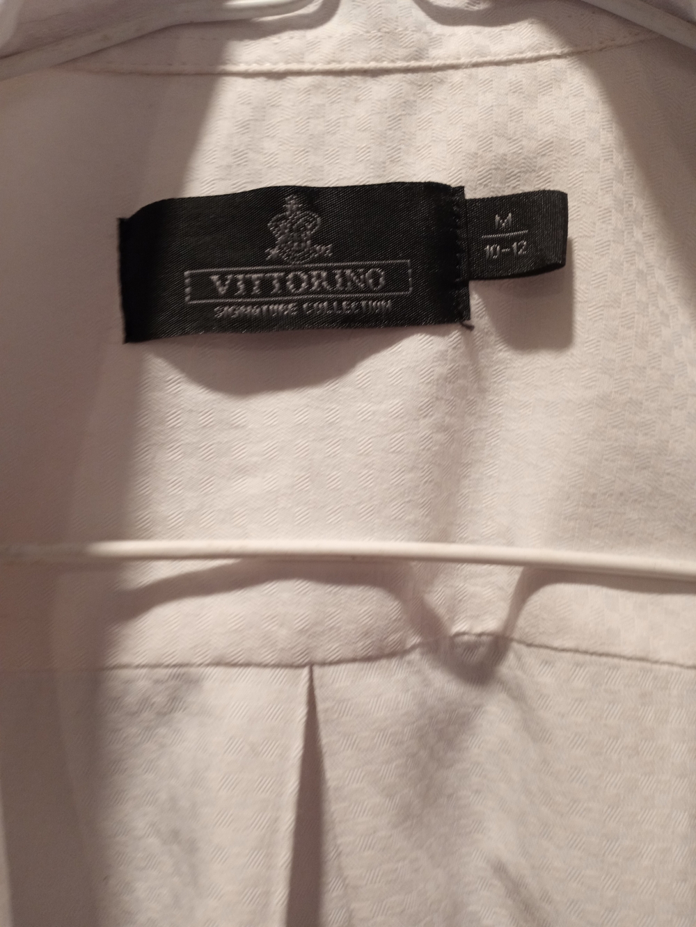 Vittorino White Textured Button-Up Shirt